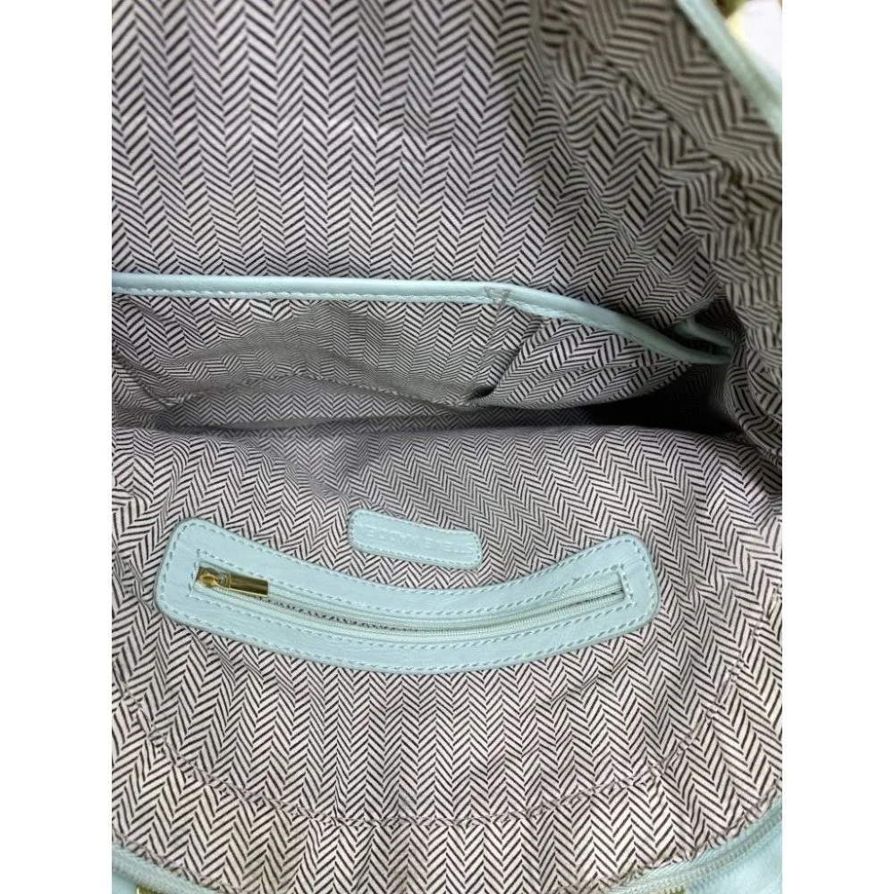 Steve Madden Aqua Blue Faux Leather Crossbody Bag